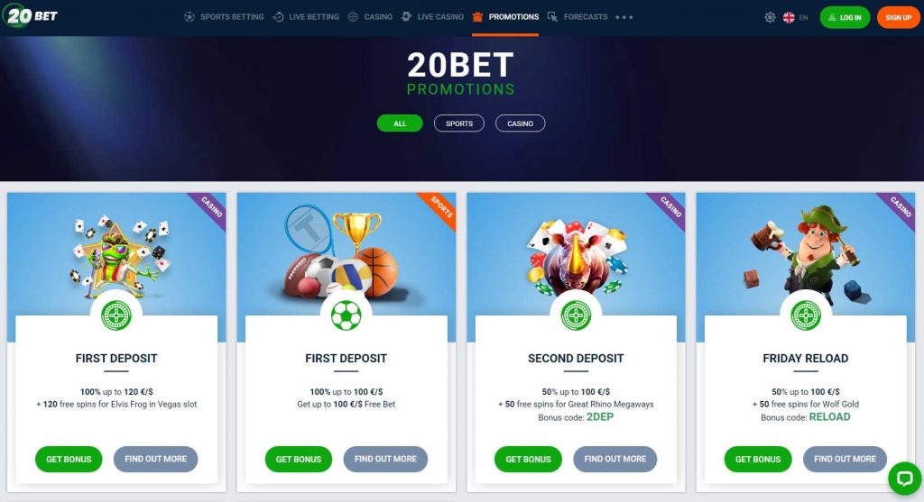 20bet bonus